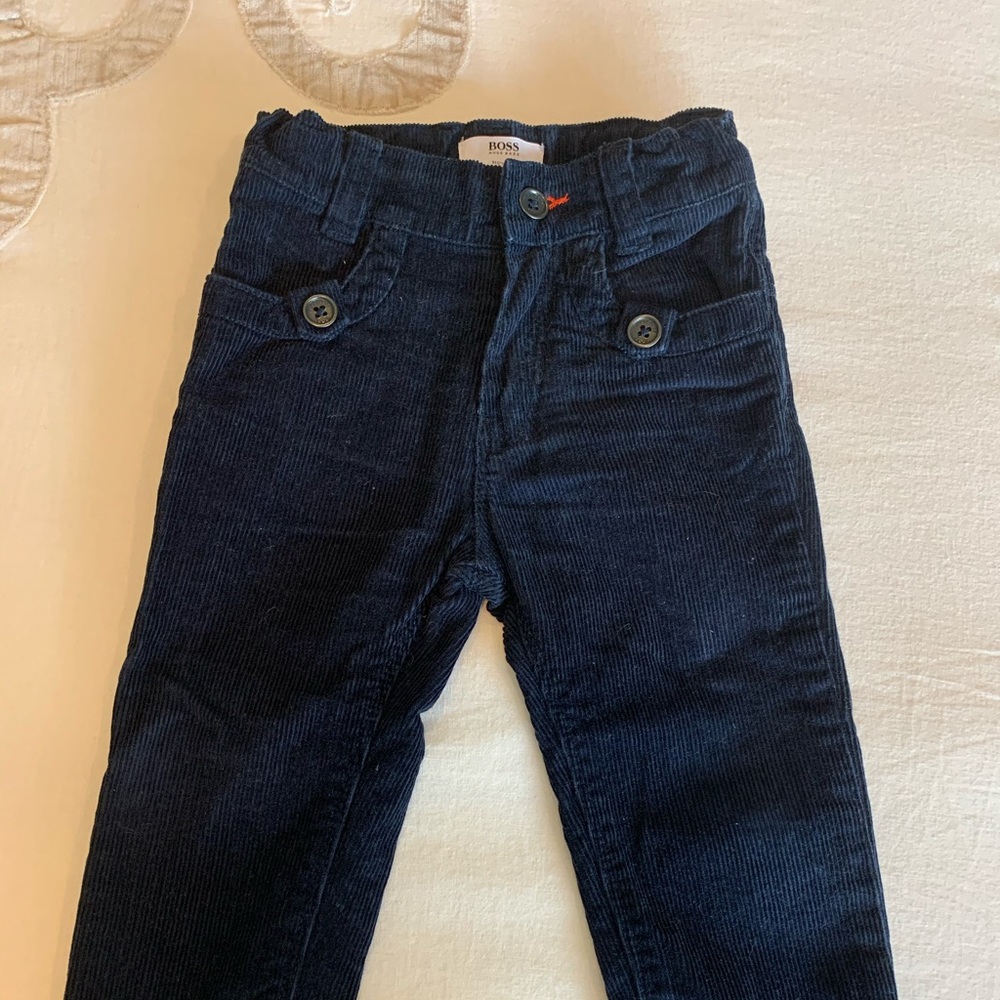 Hugo Boss navy corduroy trousers - 18 months
